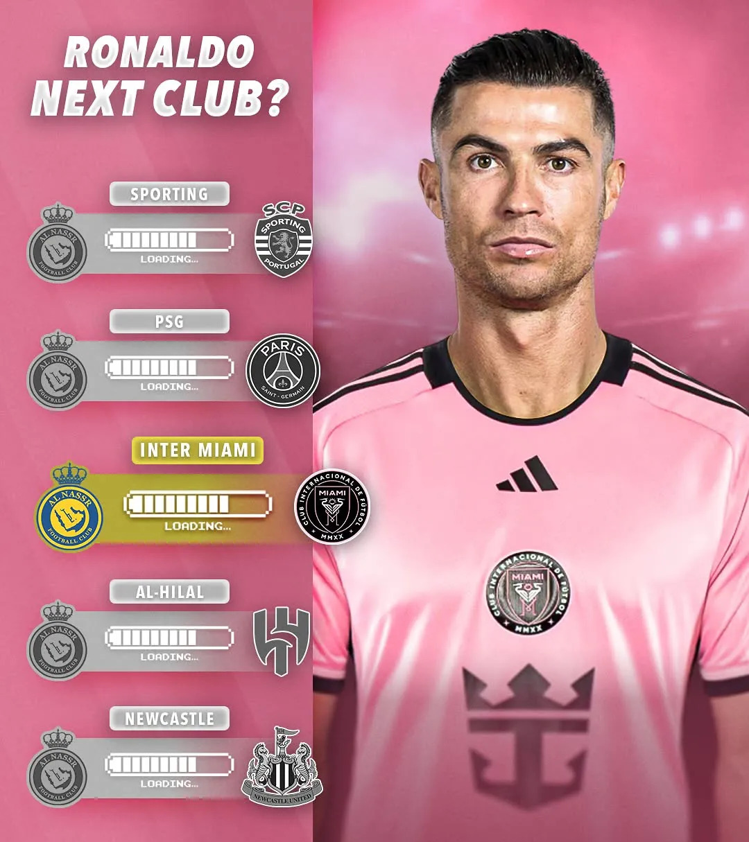 包含C罗宣布正式加盟拜仁，引爆传奇生涯新篇章！的词条